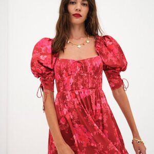 For Love and Lemons Alia Mini Red Dress